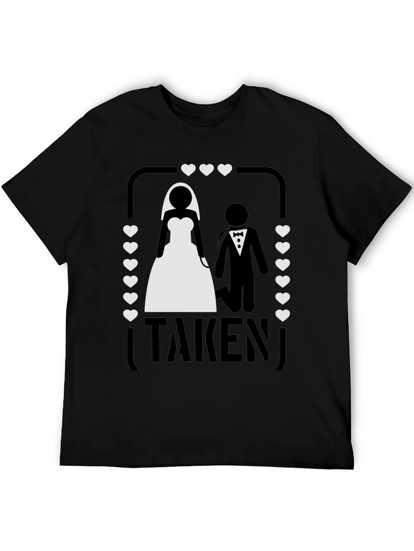 Black Taken Wedding T-Shirt view 5