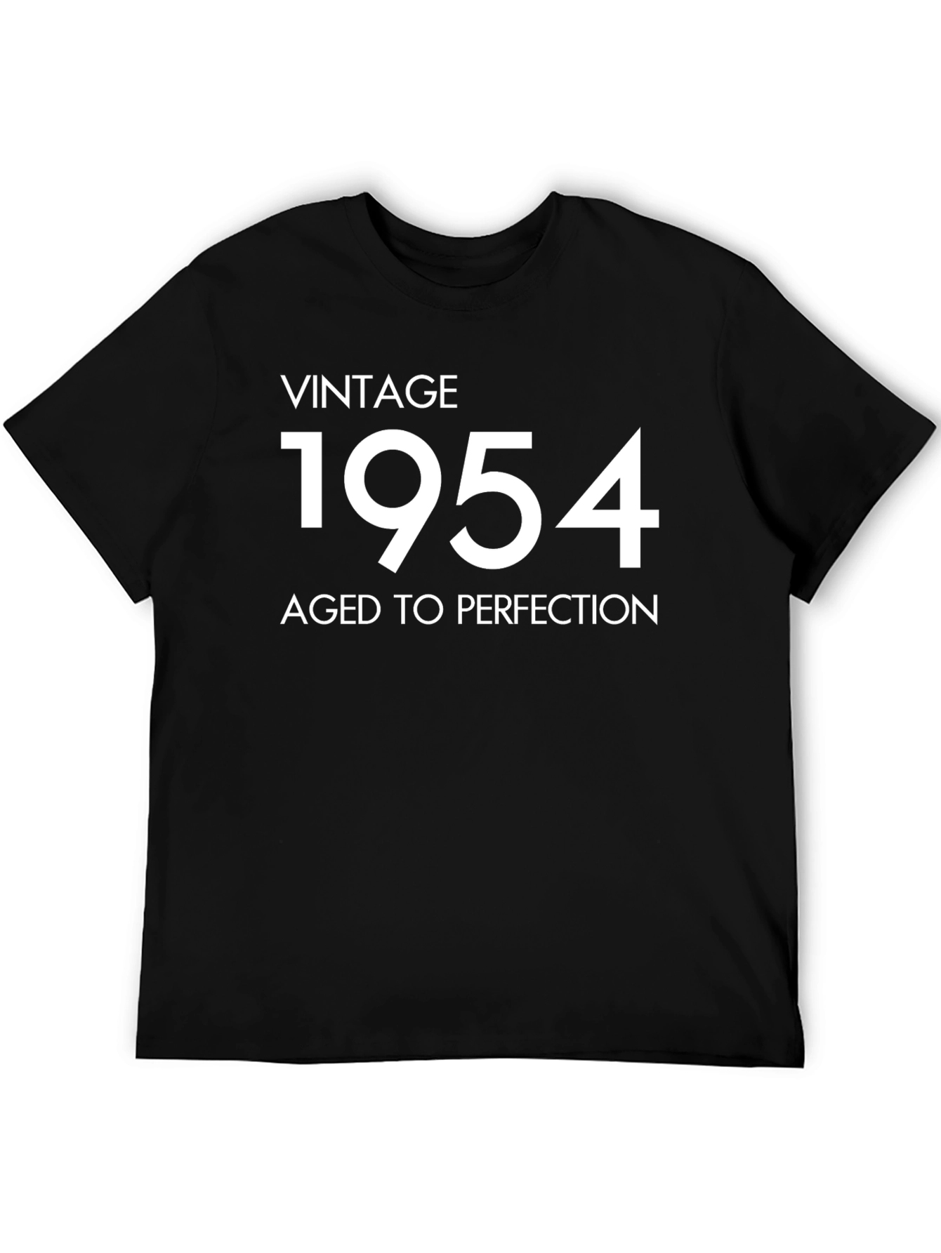 Black Vintage 1954 Aged to Perfection T-Shirt view 5