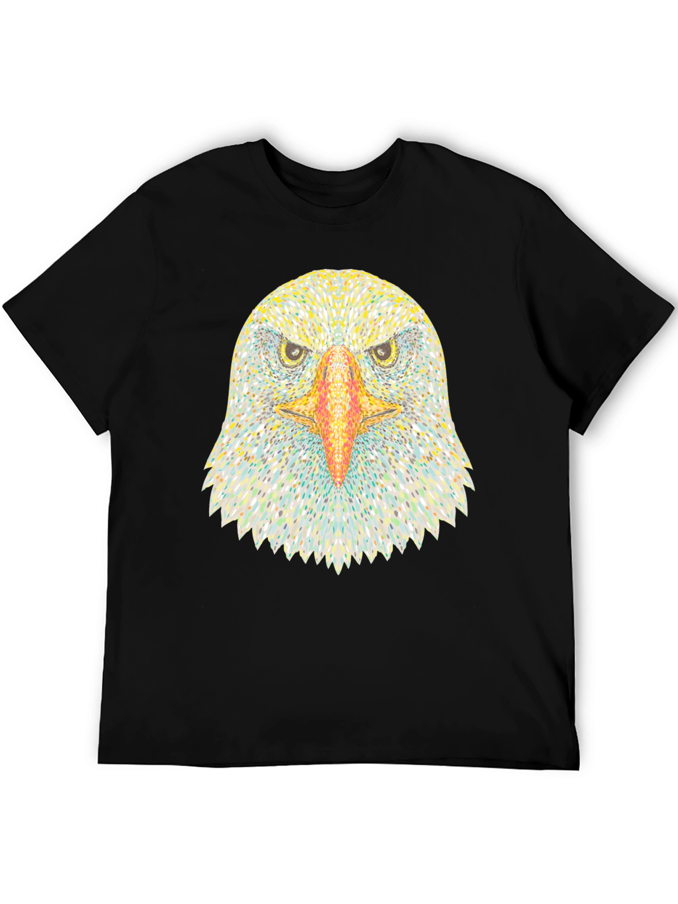 Black Eagle Graphic Print Black T-Shirt view 5