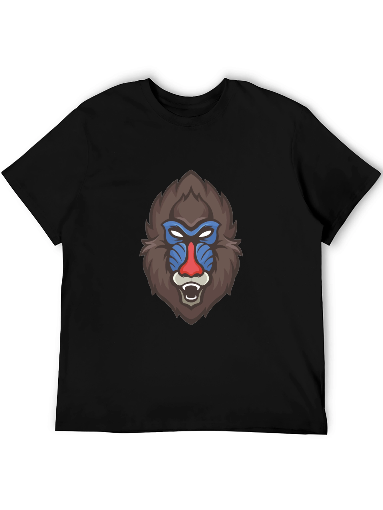 Black Bold Mandrill Graphic Tee - Black Cotton Blend view 5