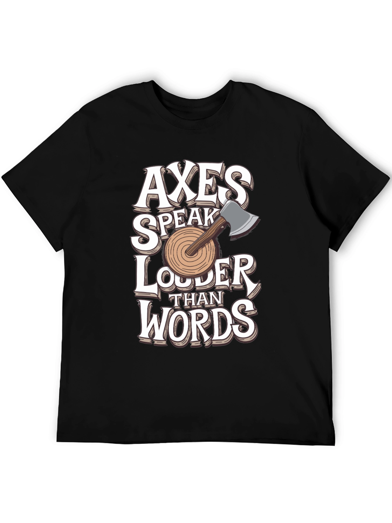 Black Axes Speak Louder Than Words Graphic Tee view 5