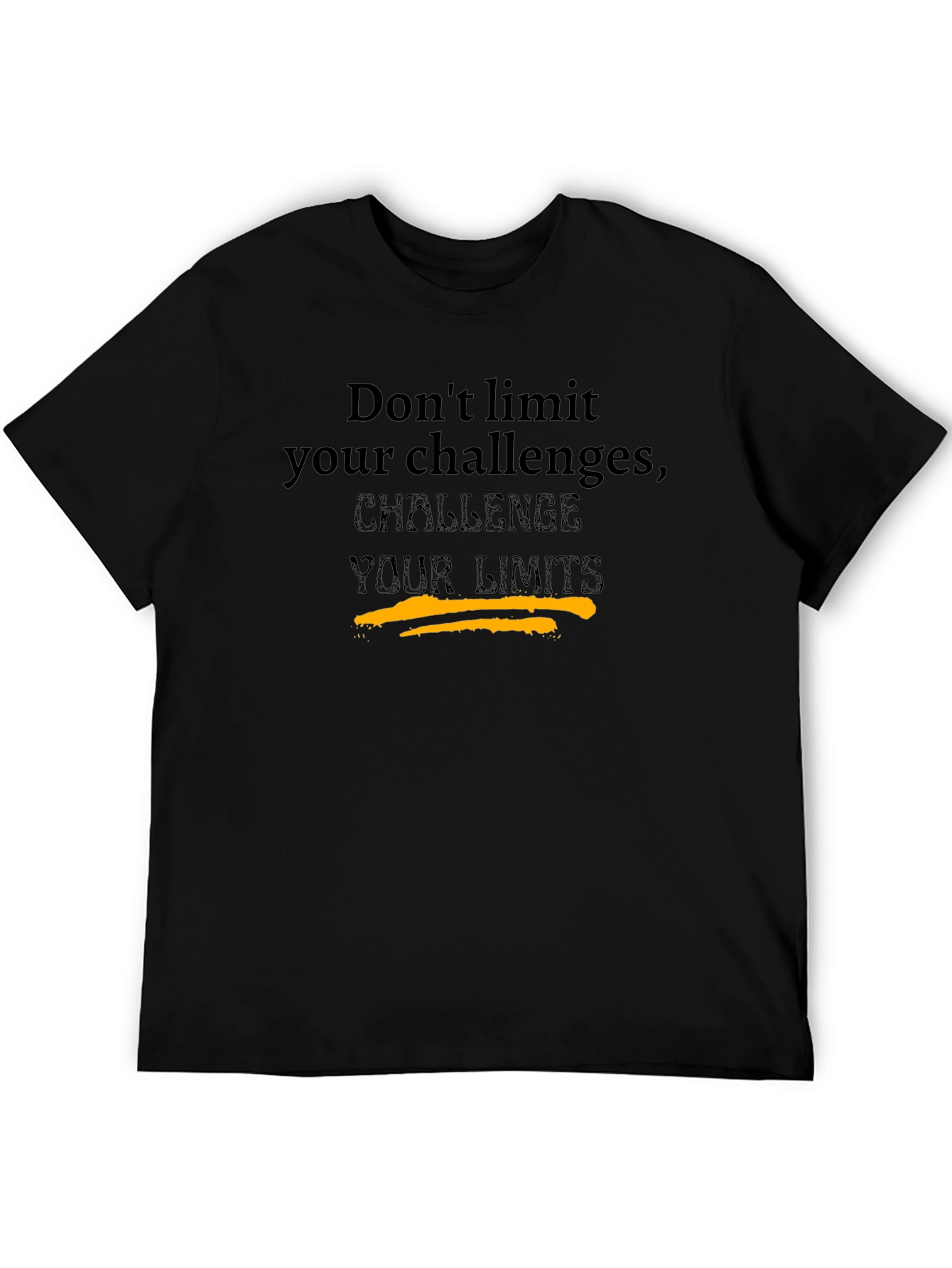 Black Challenge Your Limits Graphic T-Shirt view 5