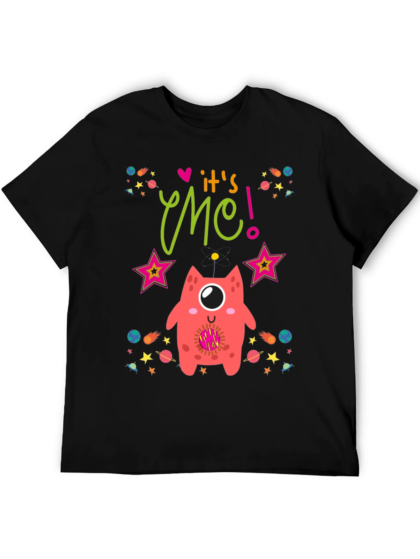 Black It's Me! Monster Graphic Tee - Space Lover view 5