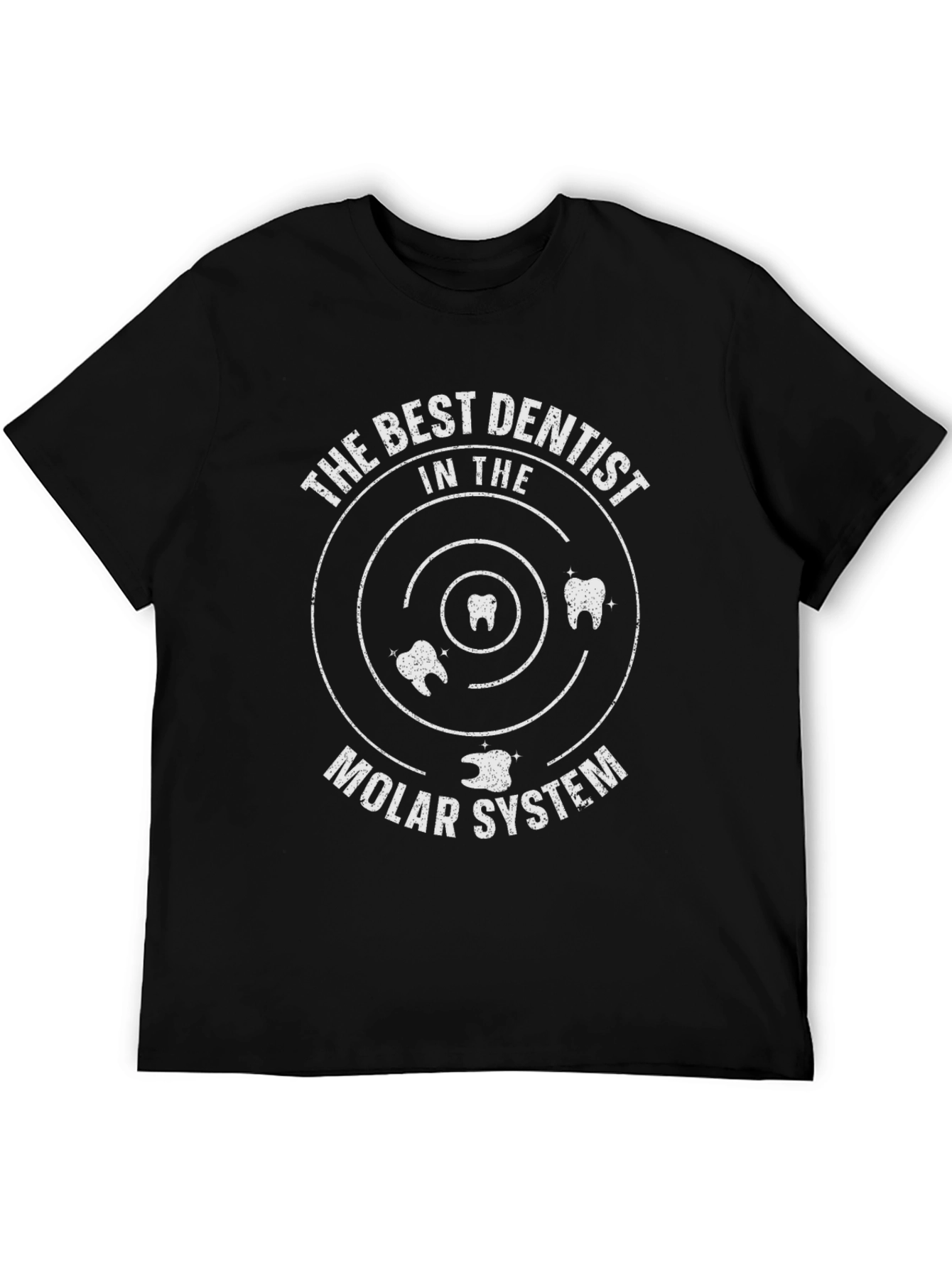 Black Dentist Humor T-Shirt - Molar System view 5
