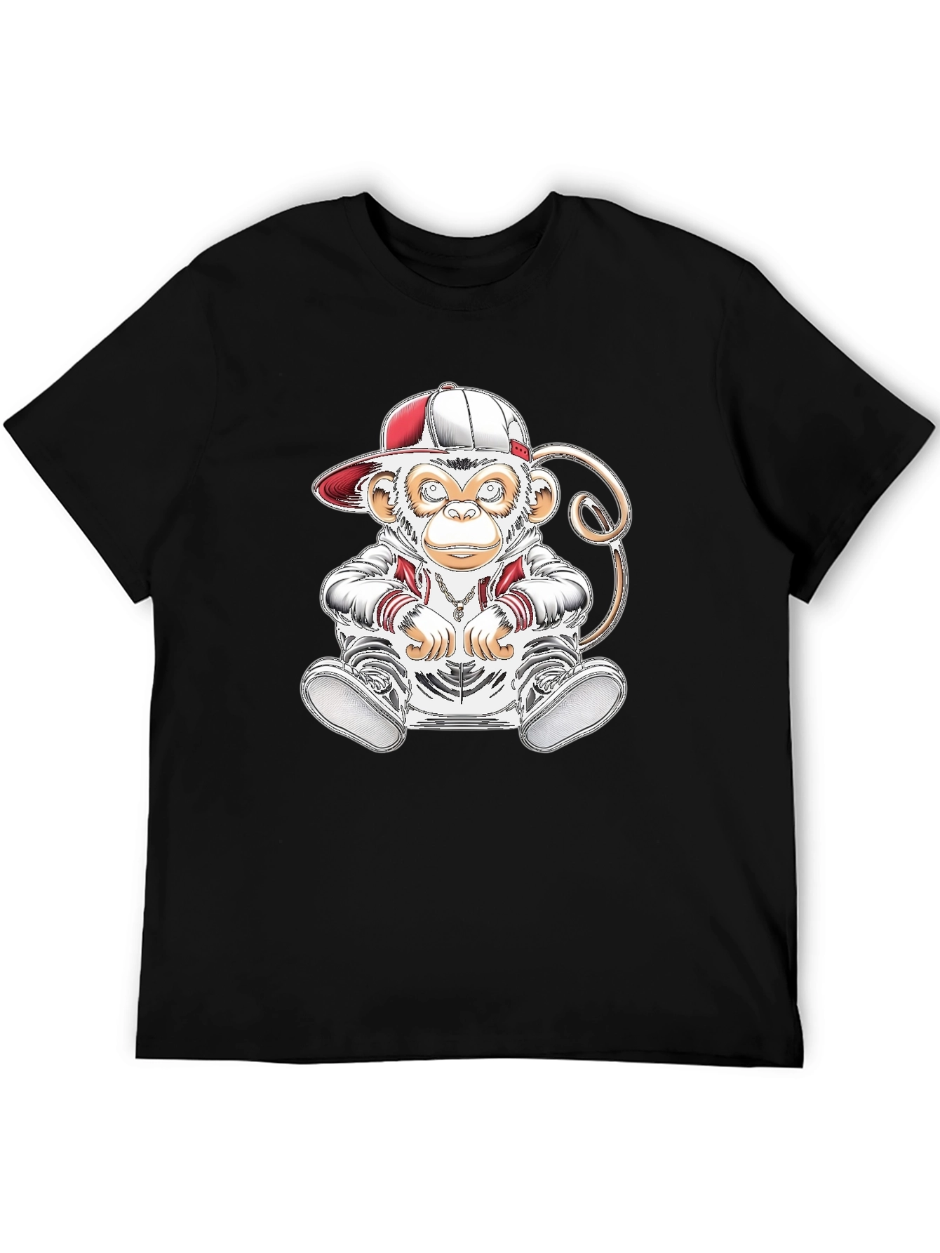Black Cool Monkey Graphic T-Shirt - Urban Style view 5