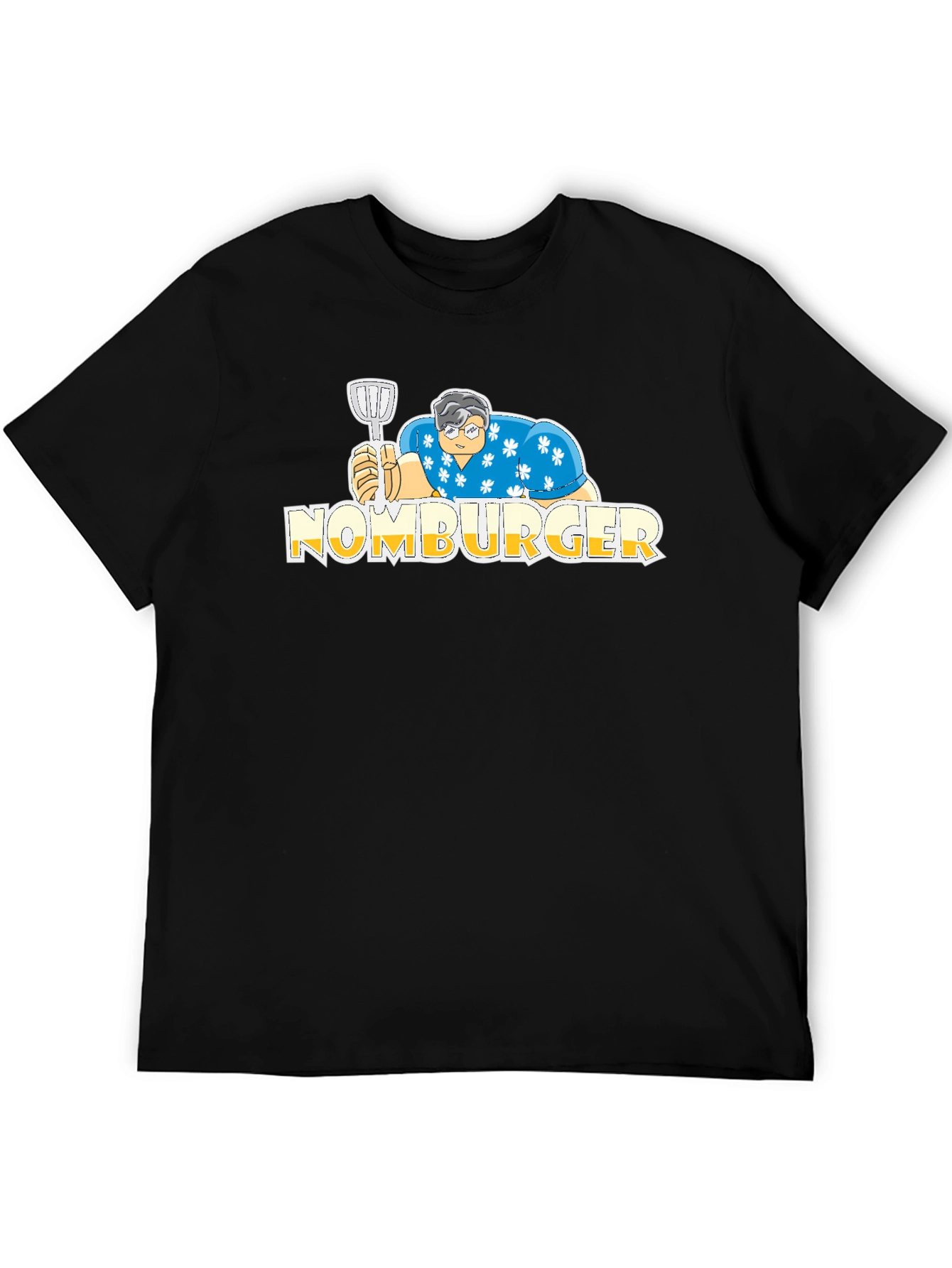 Black NomBurger Black T-Shirt - Fun Graphic Tee view 5