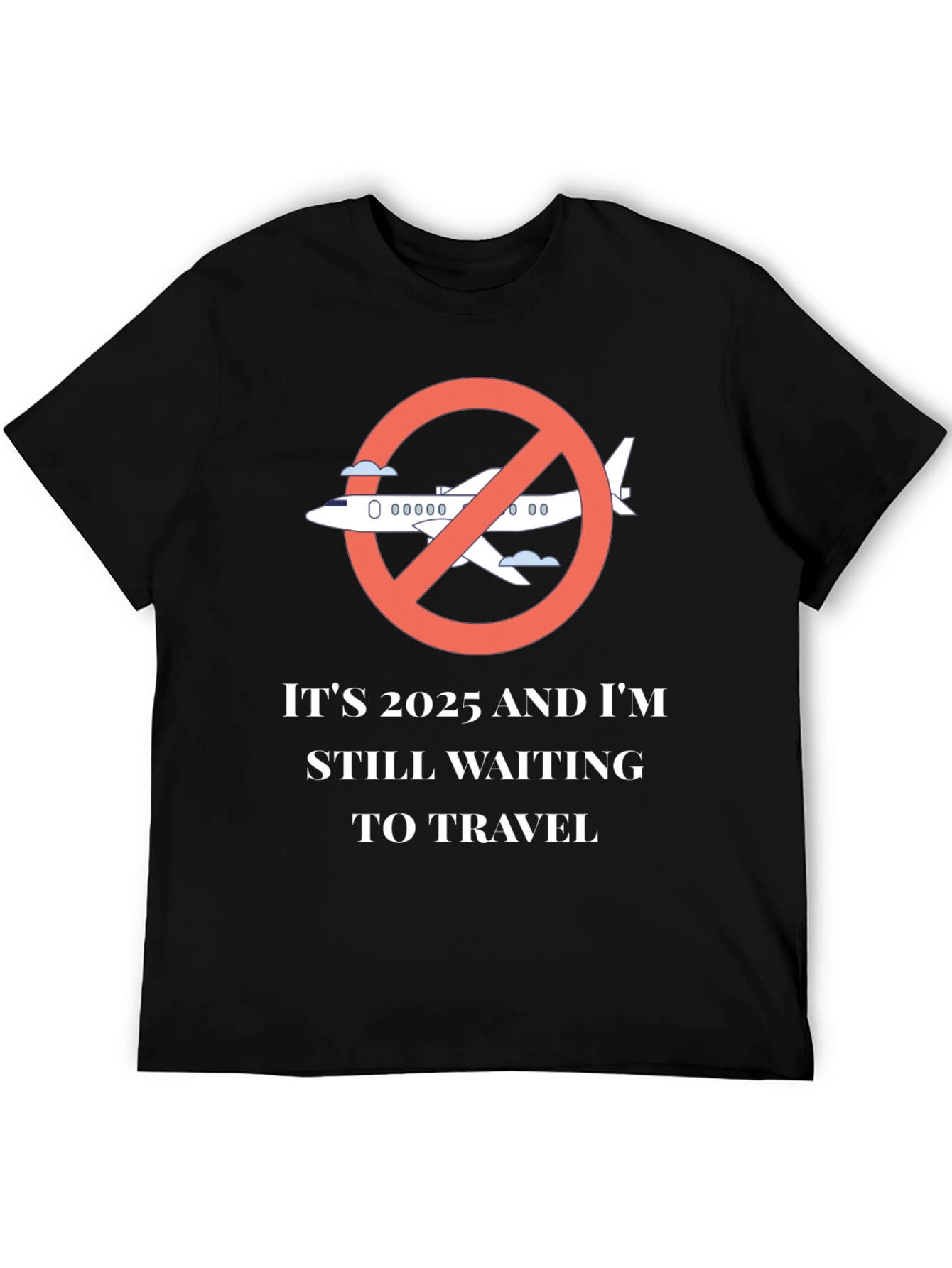 Black Travel Ban T-Shirt - 2025 Waiting to Travel view 5