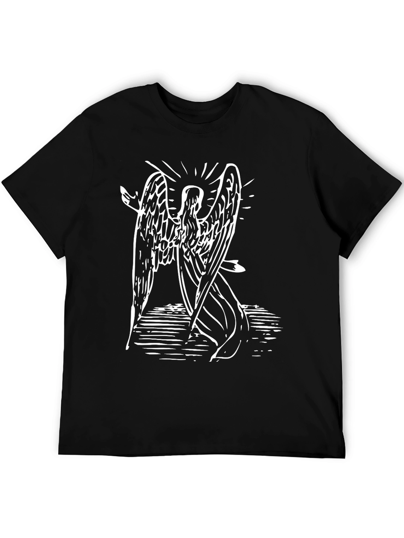 Black Angel Graphic Black T-Shirt view 5