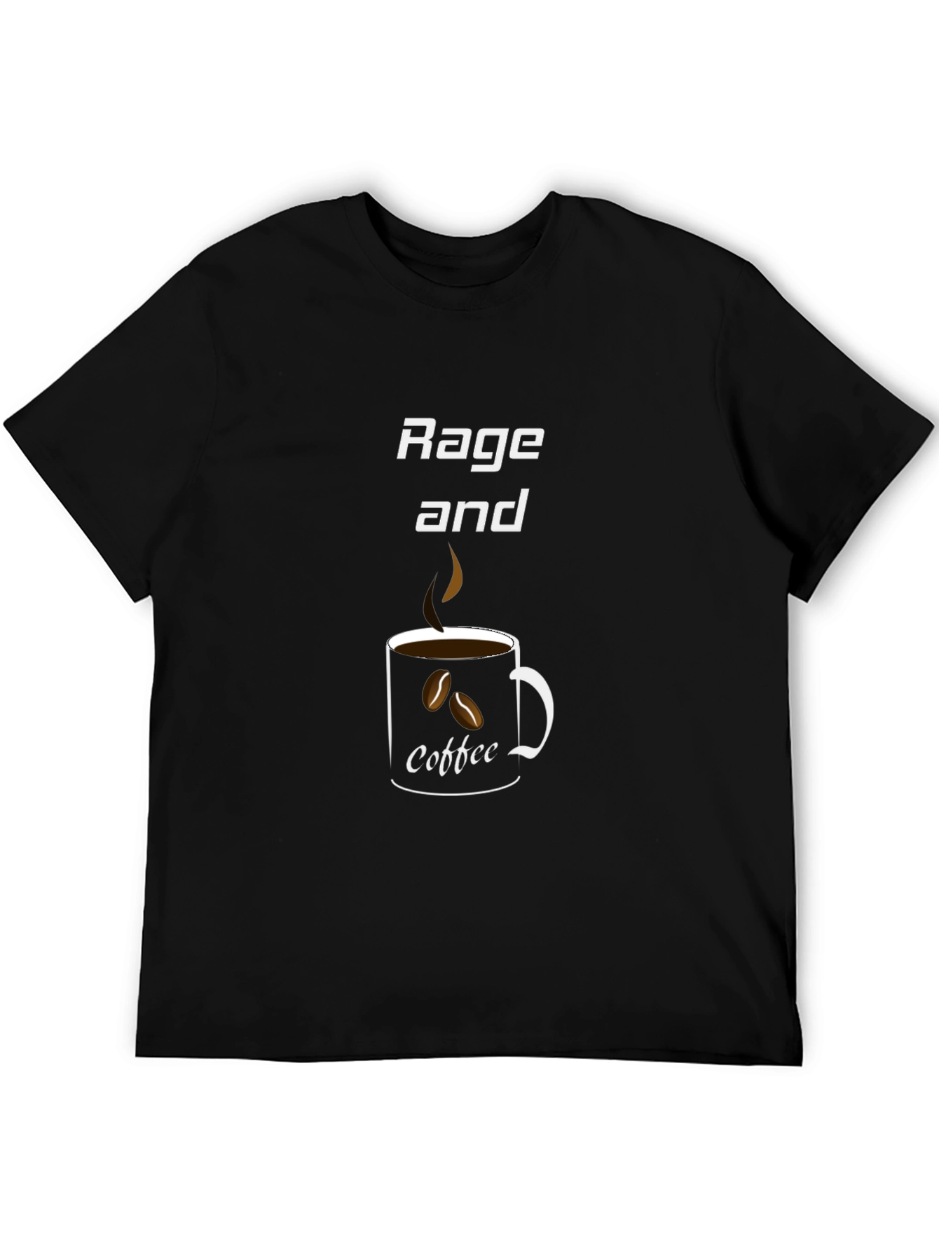 Black Rage and Coffee Graphic T-Shirt view 5