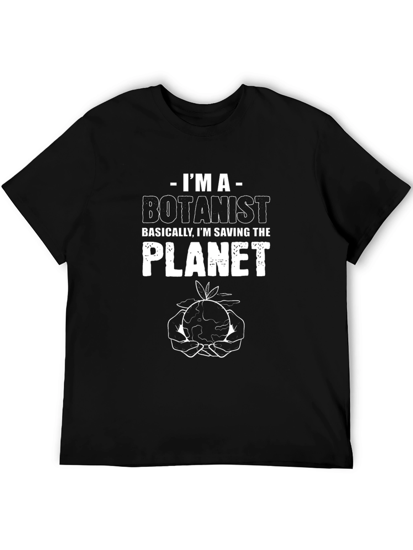 Black Botanist Saving the Planet T-Shirt - Black view 5