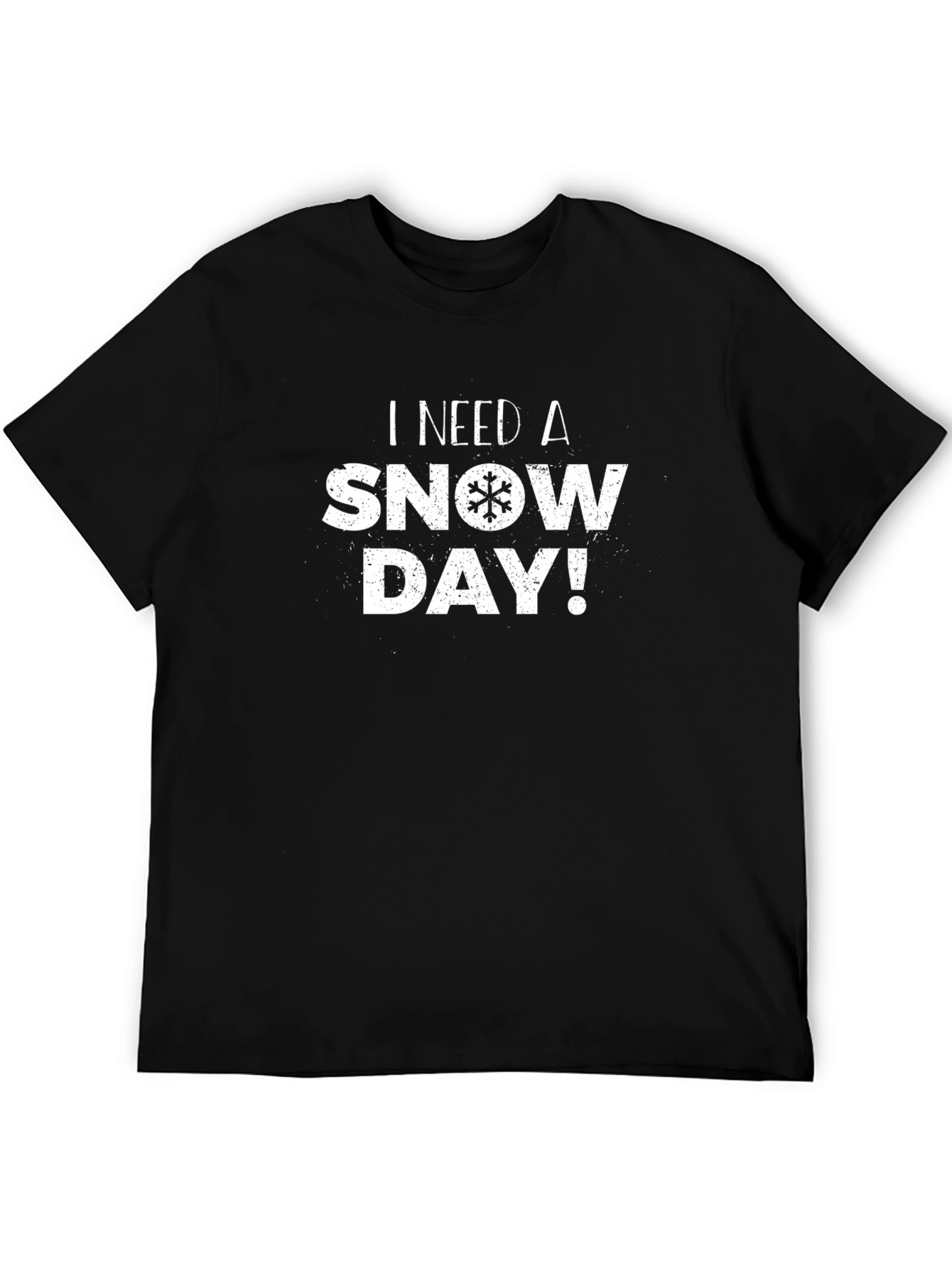 Black I Need a Snow Day T-Shirt Winter Holiday Graphic Tee view 5