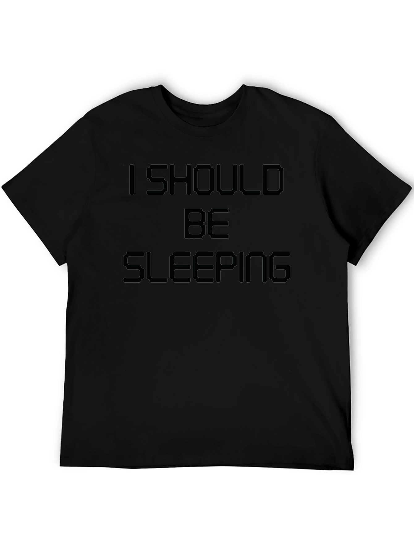Black I Should Be Sleeping Funny Graphic Tee view 5