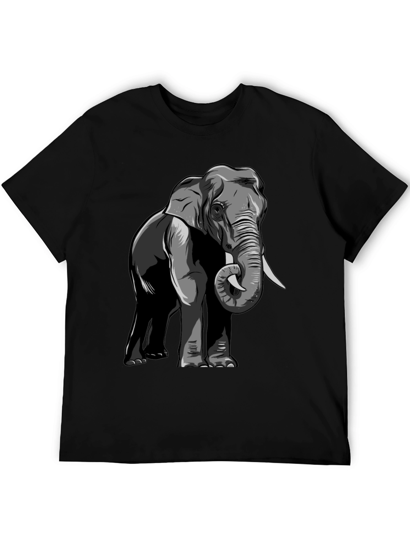 Black Elephant Graphic T-Shirt - Classic Black Tee view 5