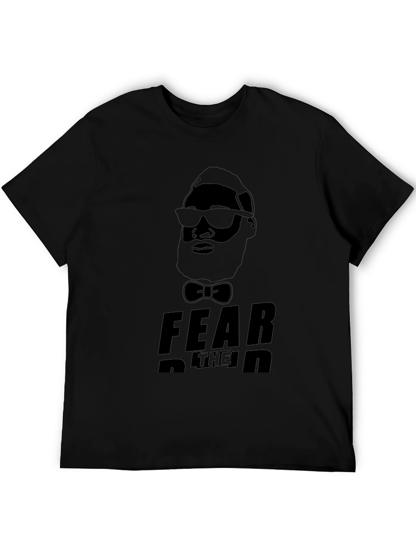 Black Fear the Beard T-Shirt - Graphic Print Tee view 5