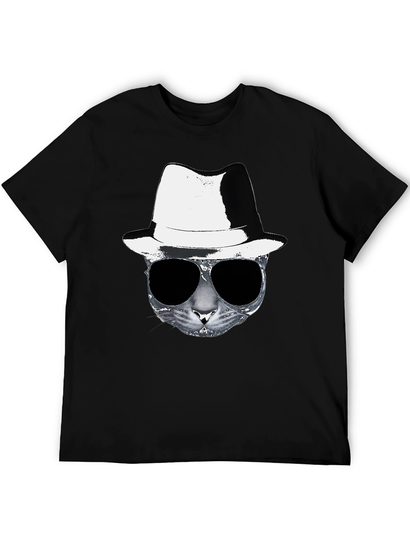 Black Cool Cat Tee - Black Graphic T-Shirt view 5