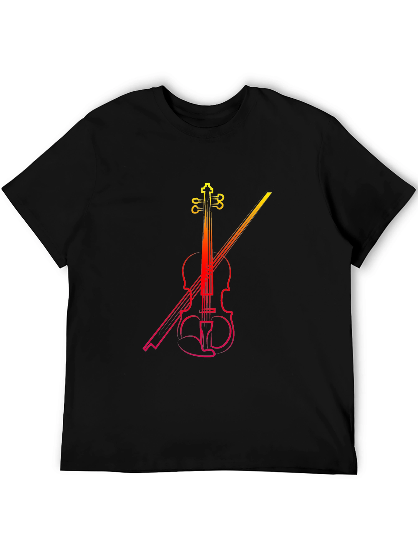 Black Violin Graphic Print Black T-Shirt view 5