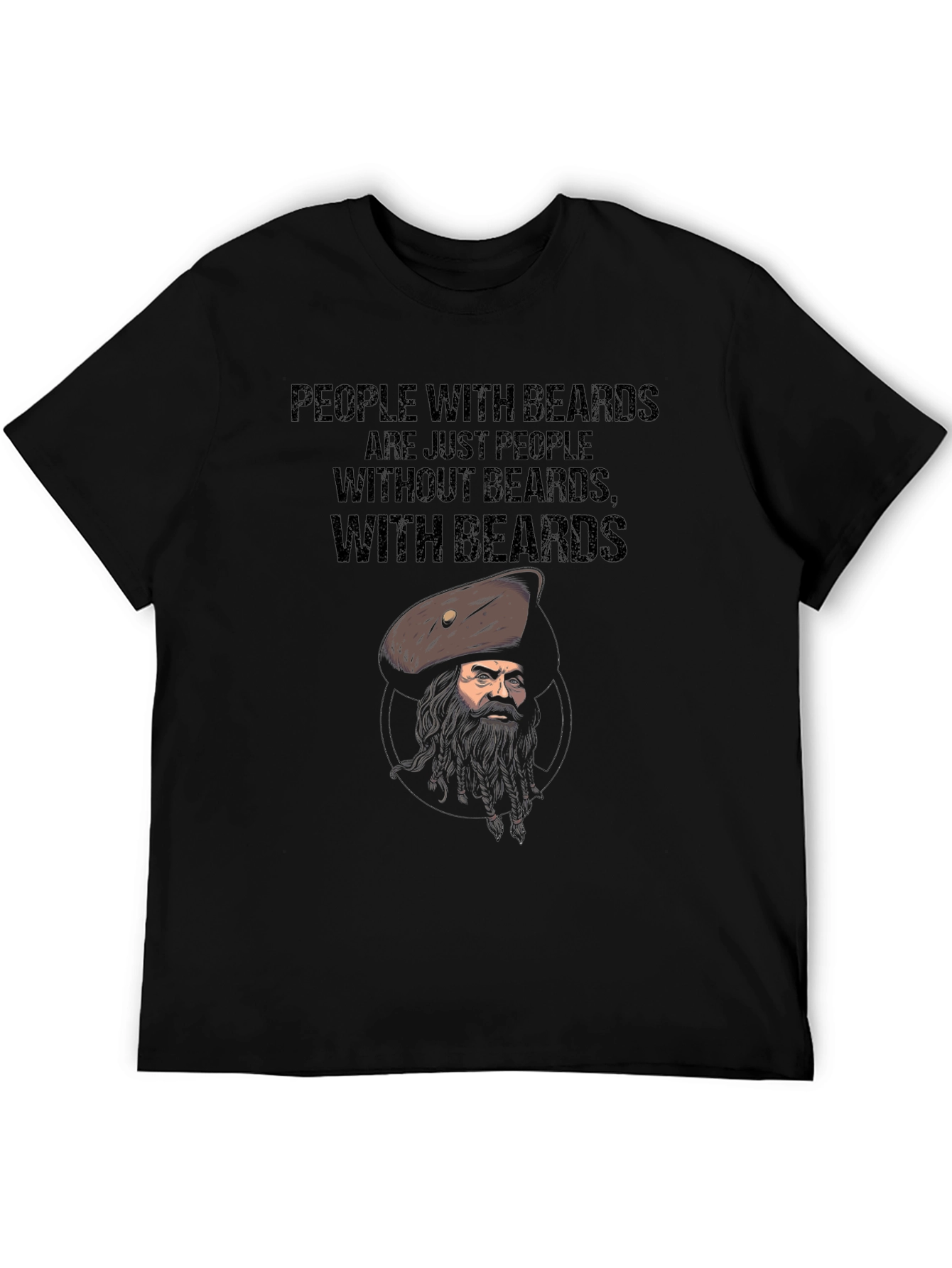 Black Bearded People Graphic Tee view 5
