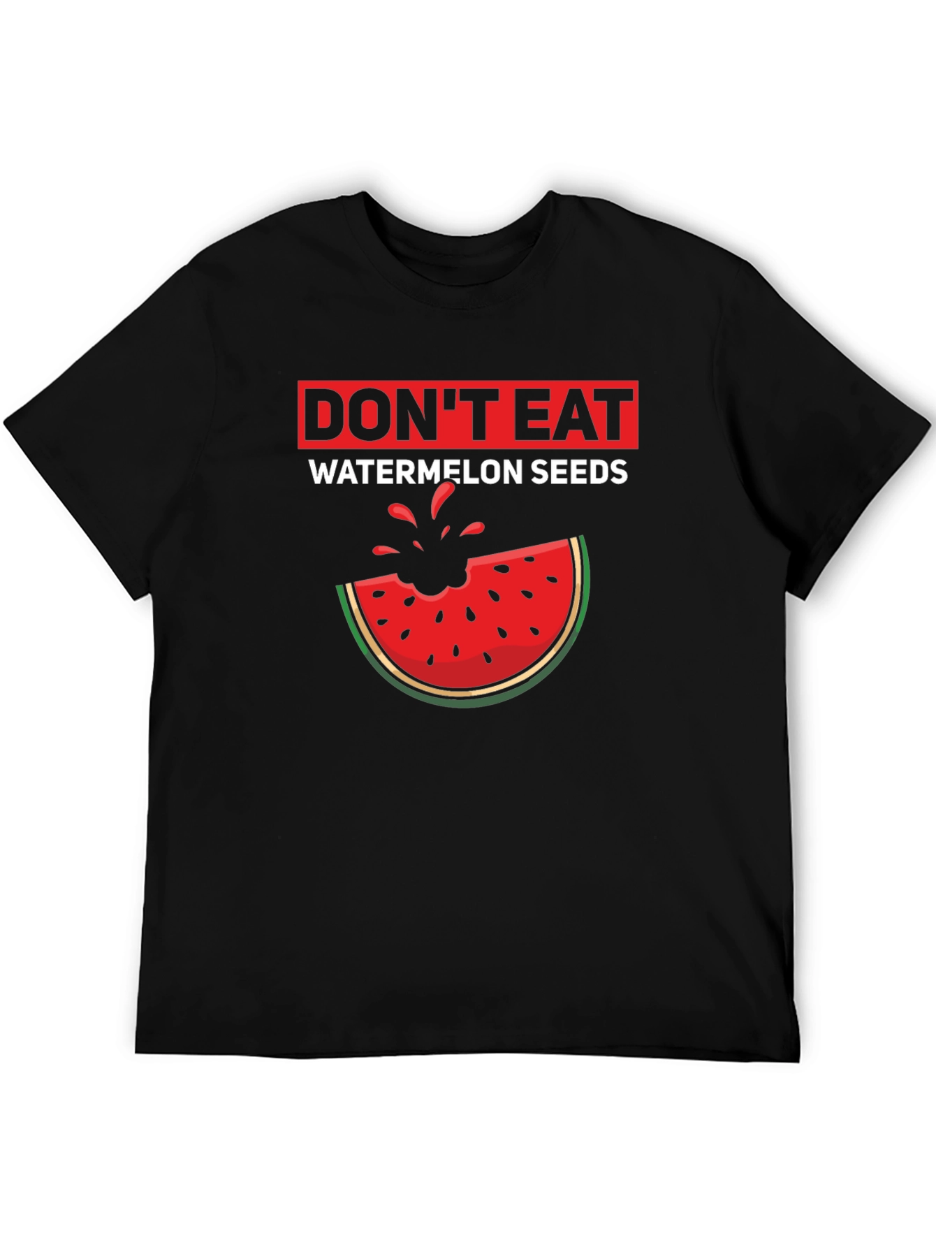 Black Don't Eat Watermelon Seeds Graphic T-Shirt view 5