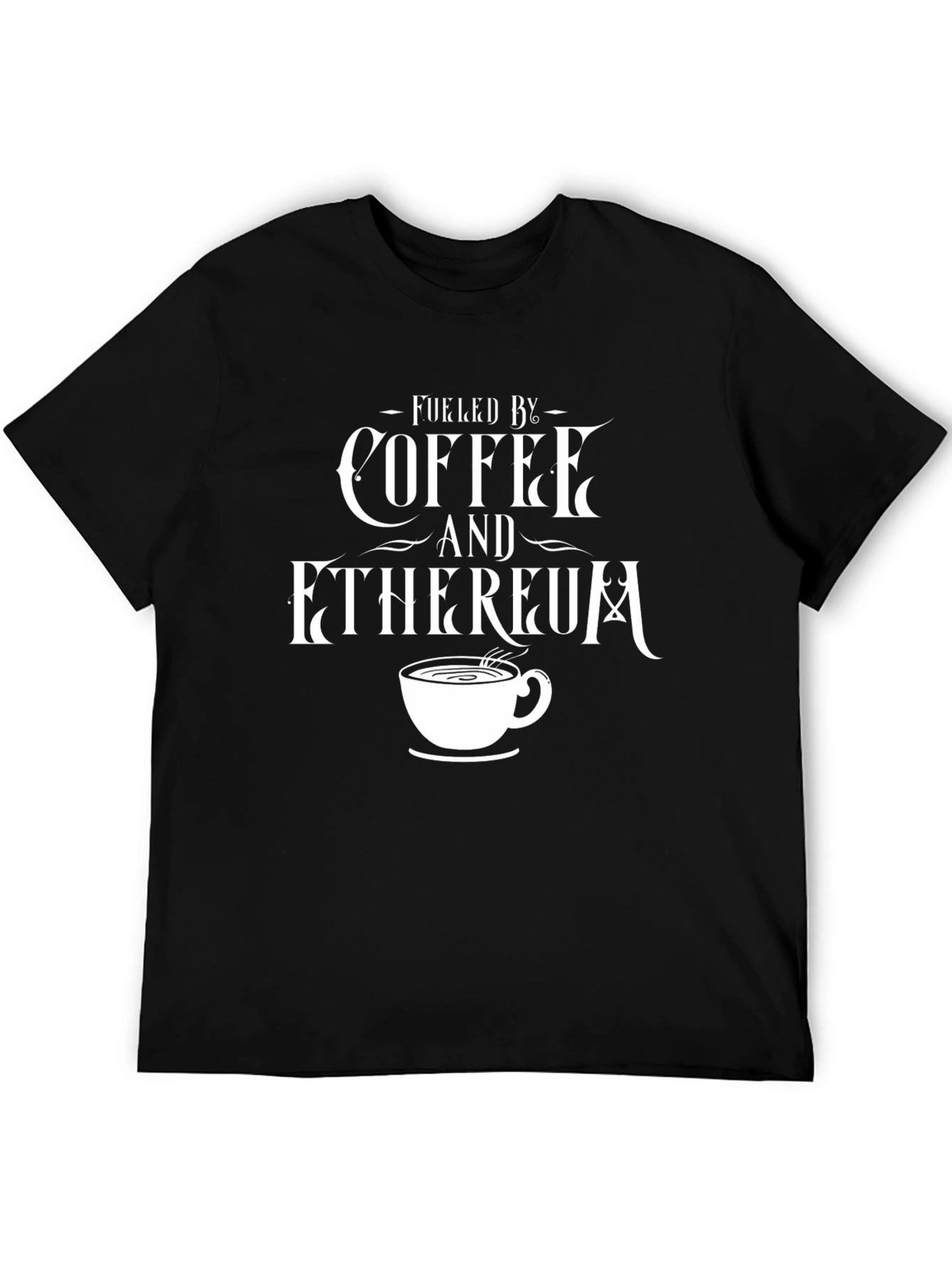Black Fueled by Coffee & Ethereum - Graphic T-Shirt view 5