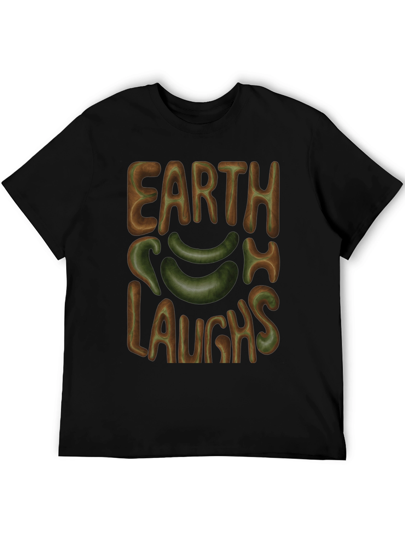 Black Earth Laughs T-Shirt - Graphic Tee view 5