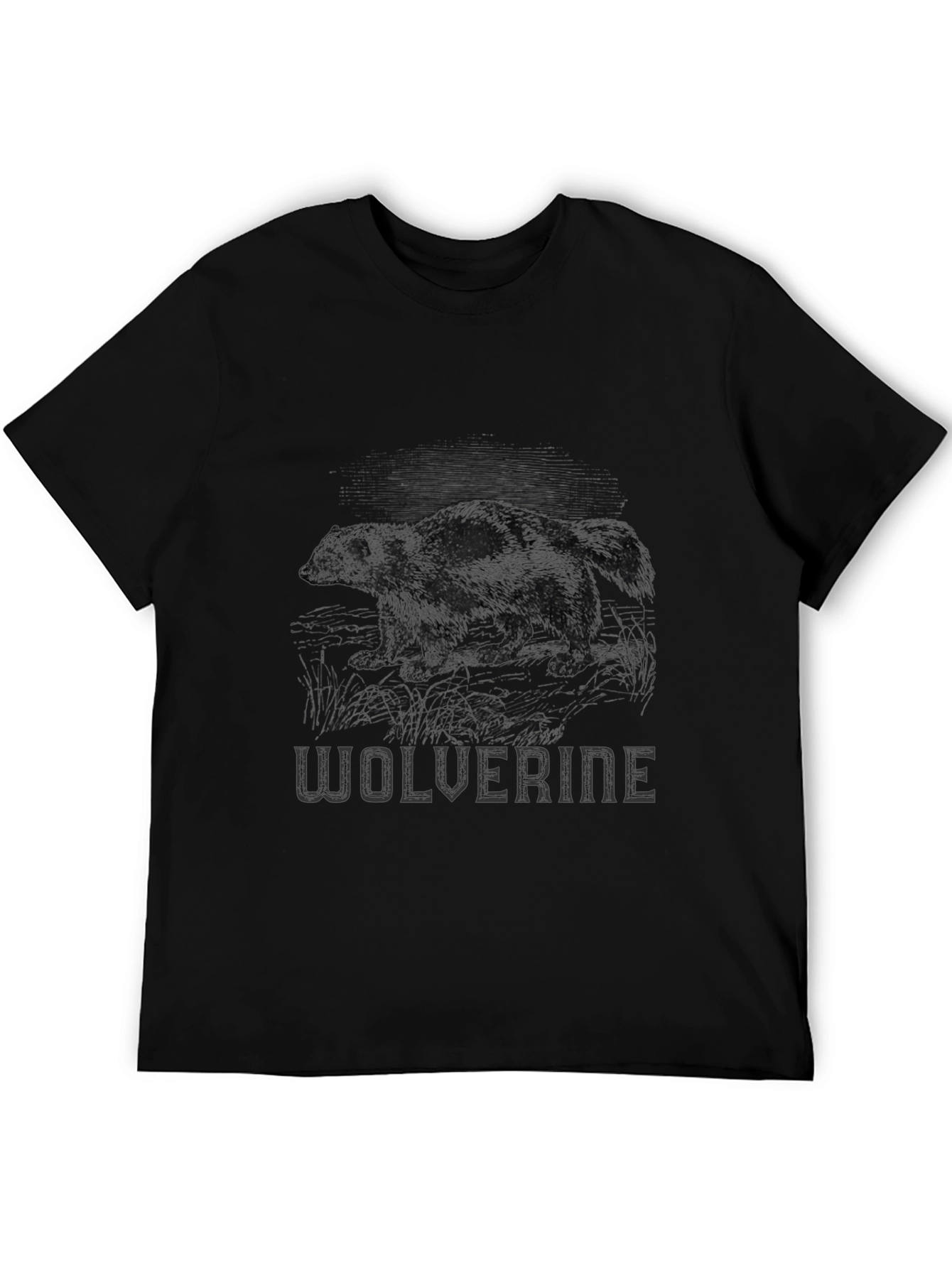 Black Wolverine Graphic Print Black T-Shirt view 5