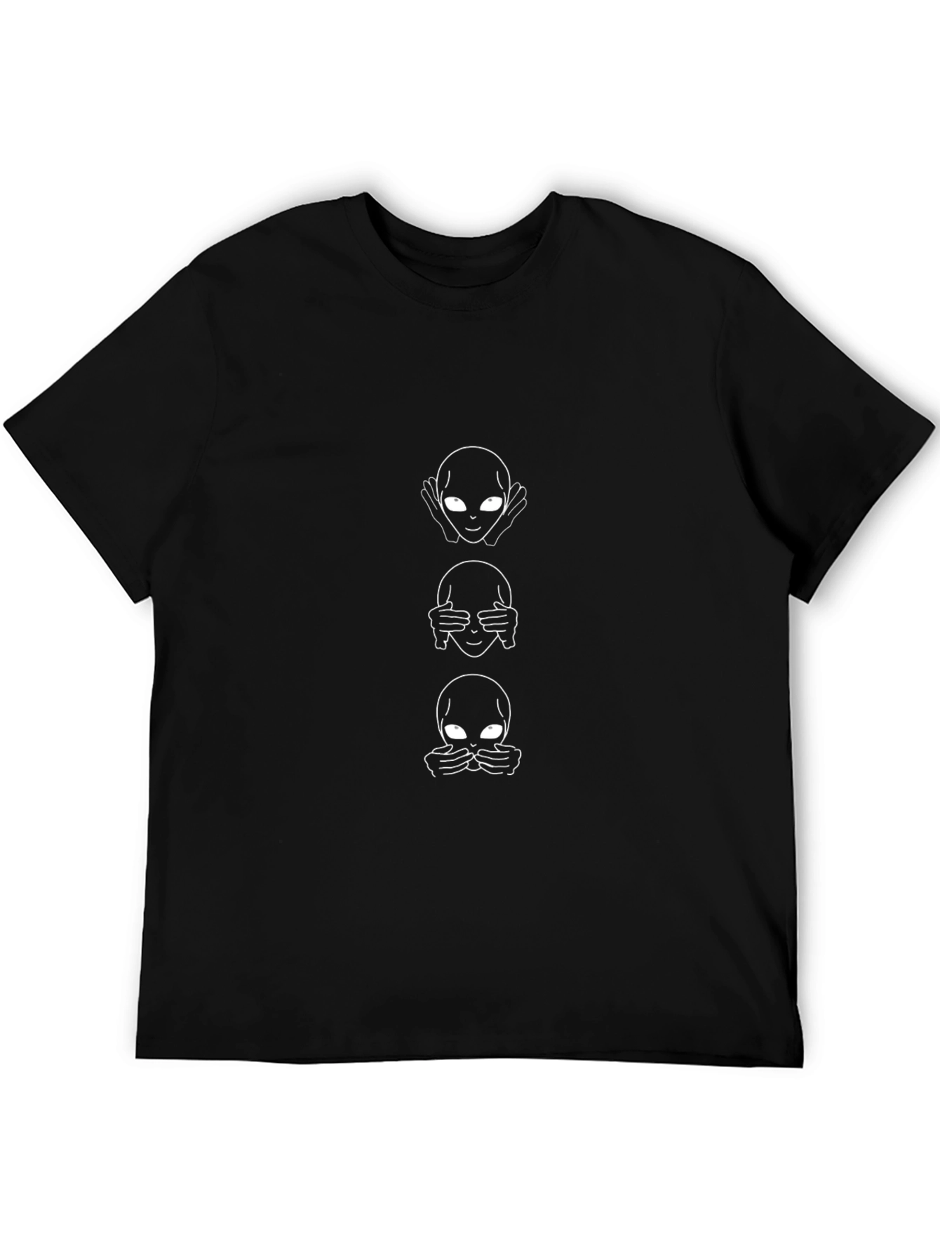Black Alien See No Evil T-Shirt view 5