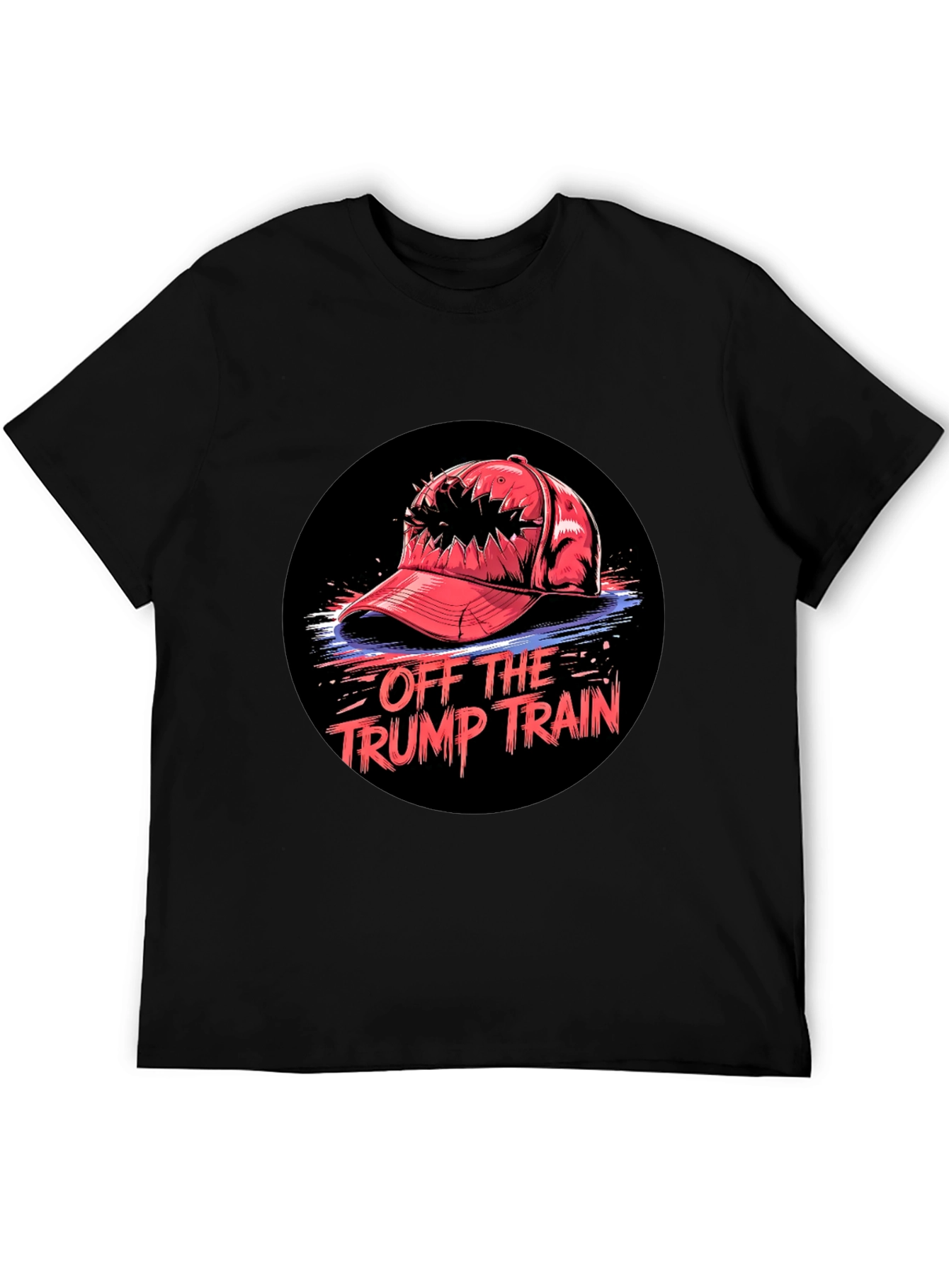 Black Off The Trump Train Graphic Tee view 5
