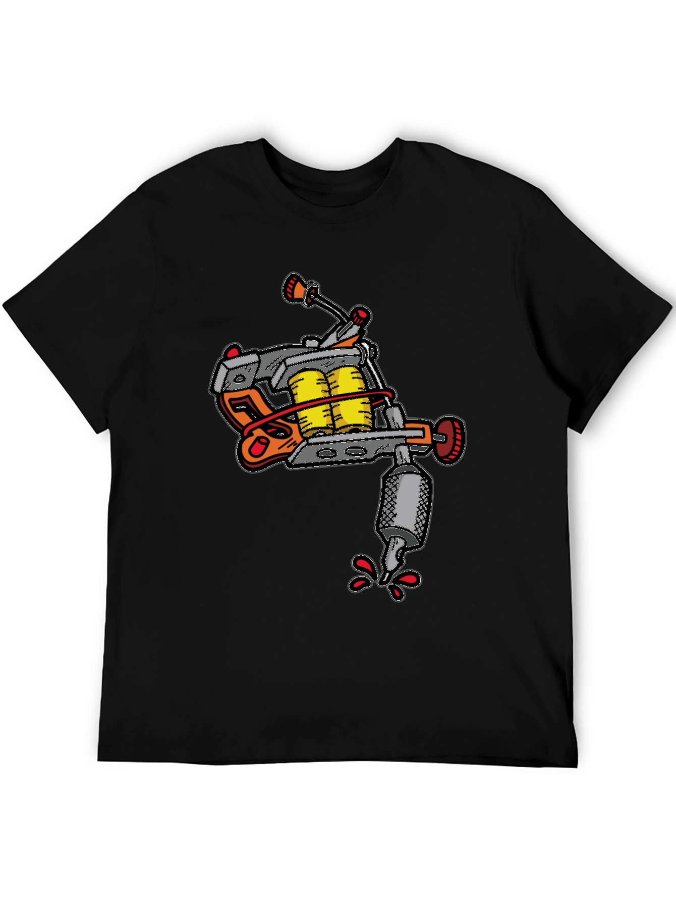 Black Tattoo Machine Graphic Tee - Unique Design view 5