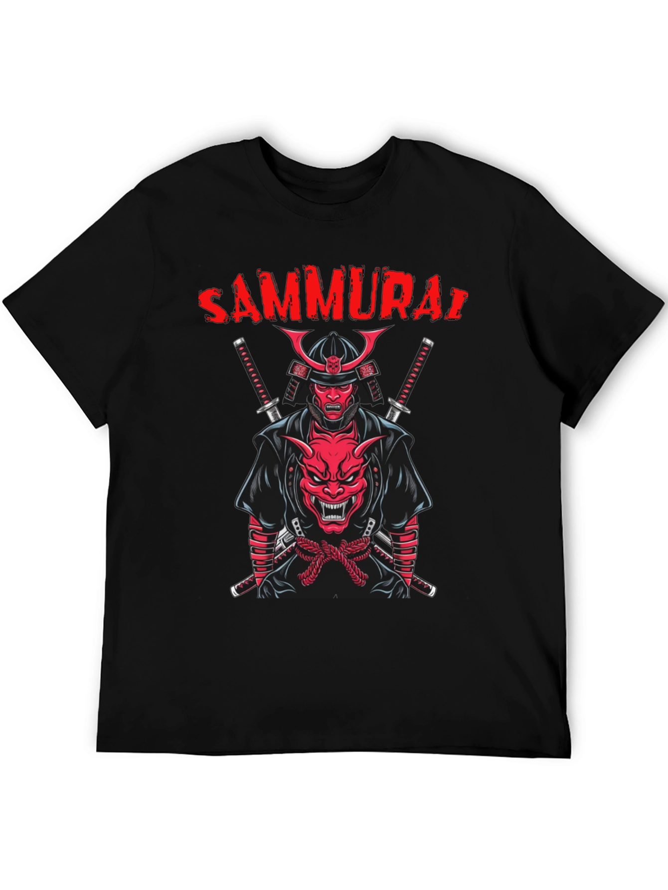 Black Samurai Graphic T-Shirt - Black view 5