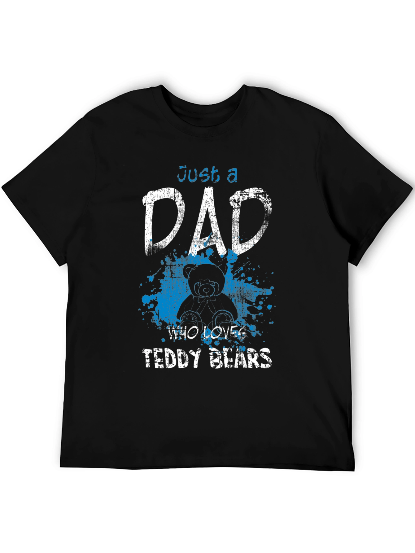 Black Just a Dad Who Loves Teddy Bears T-Shirt view 5