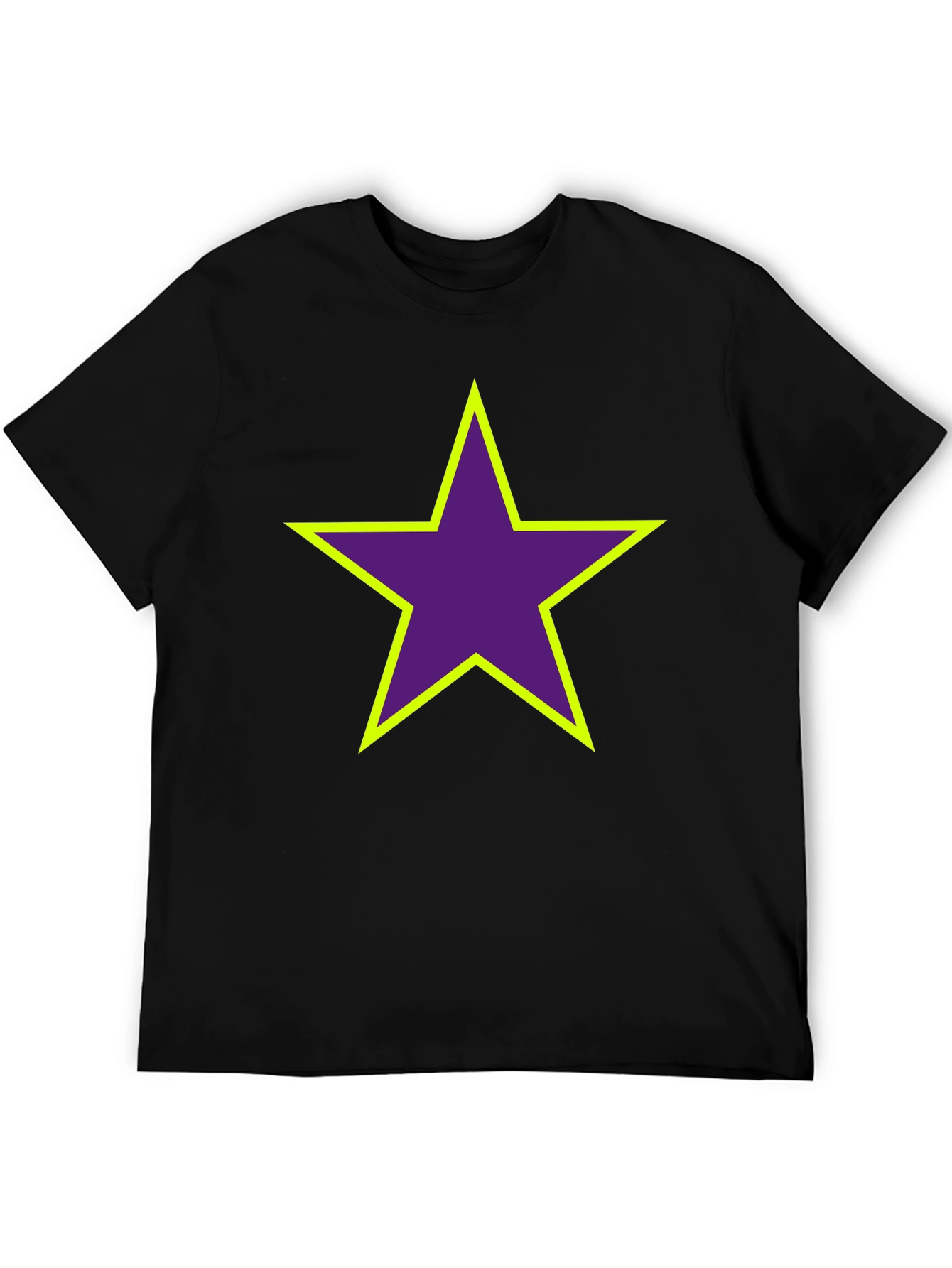 Black Bold Star Graphic T-Shirt view 5