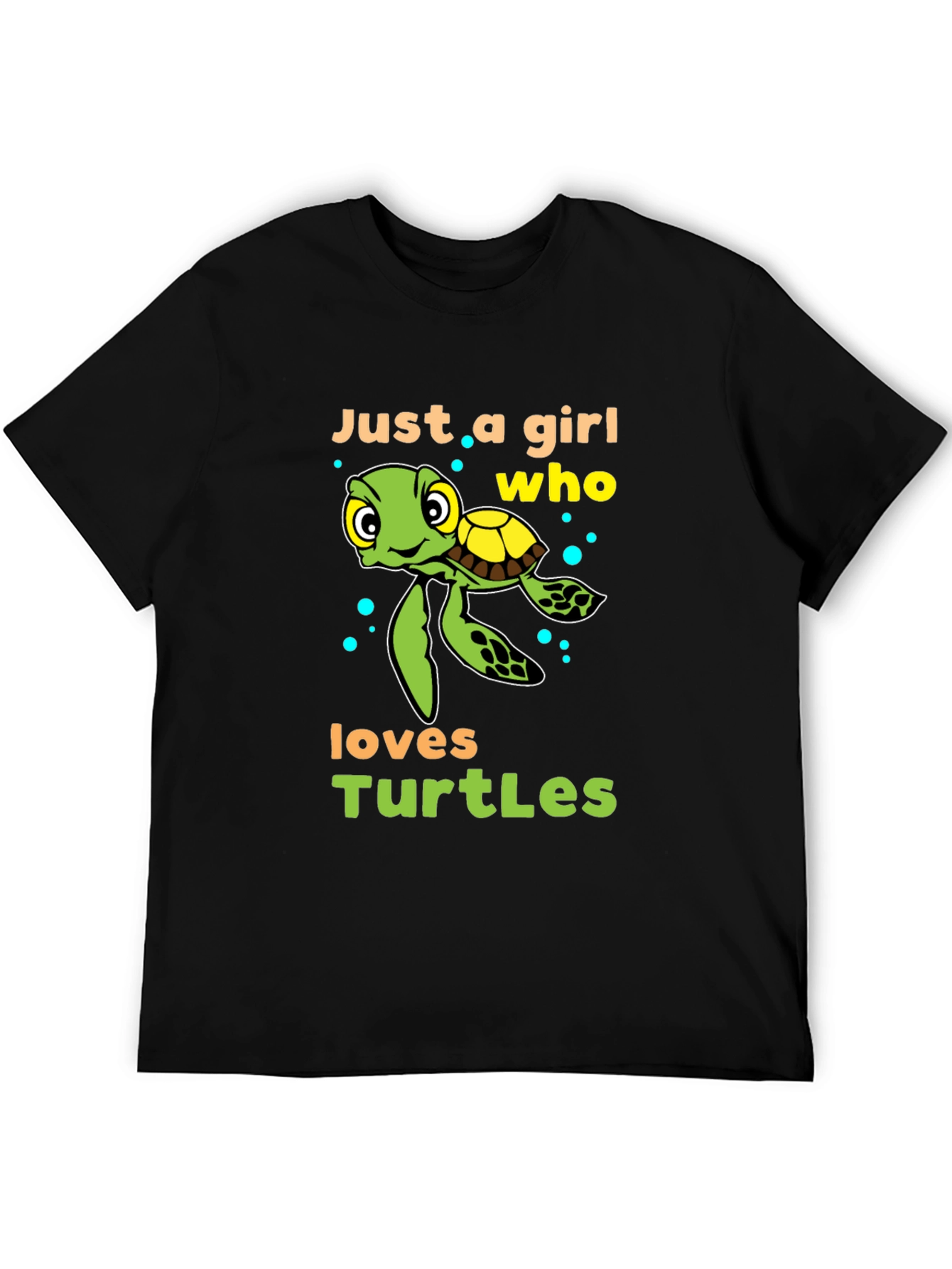 Black Girl Who Loves Turtles T-Shirt - Cute Sea Turtle Design view 5