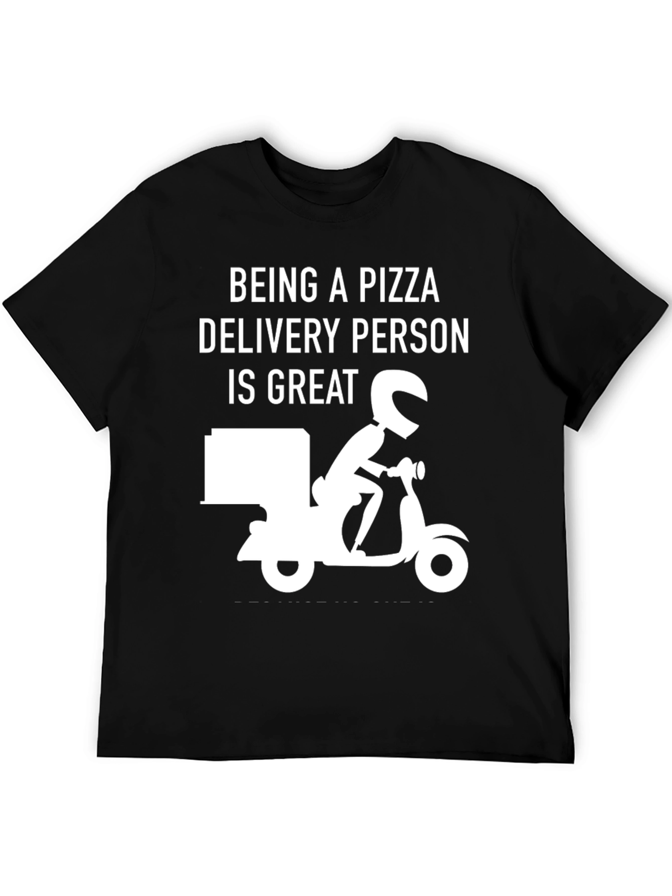 Black Pizza Delivery Person T-Shirt - Great Gift! view 5