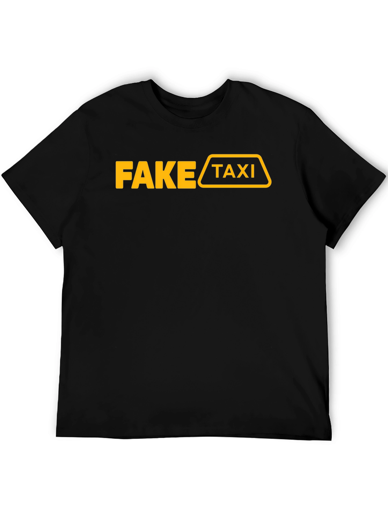 Black Fake Taxi Graphic T-Shirt Funny Adult Humor Tee view 5
