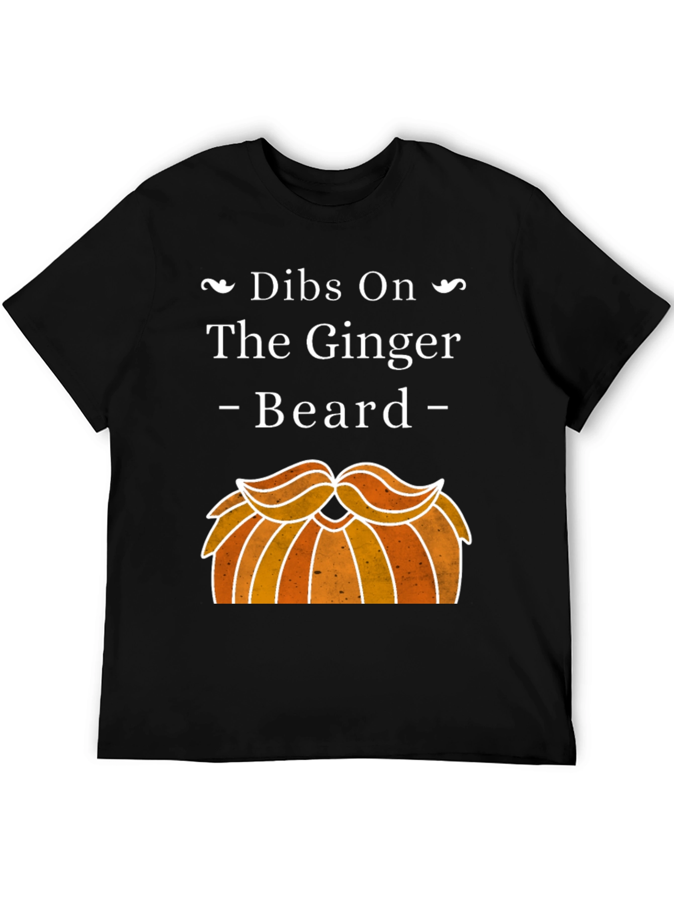 Black Dibs On The Ginger Beard Graphic T-Shirt view 5