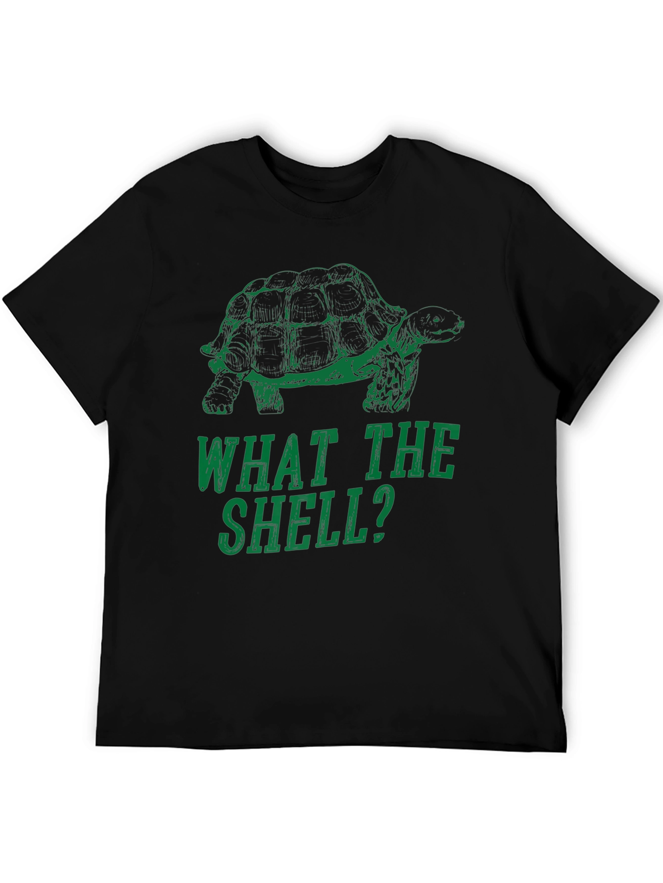 Black What the Shell? Turtle Graphic T-Shirt view 5