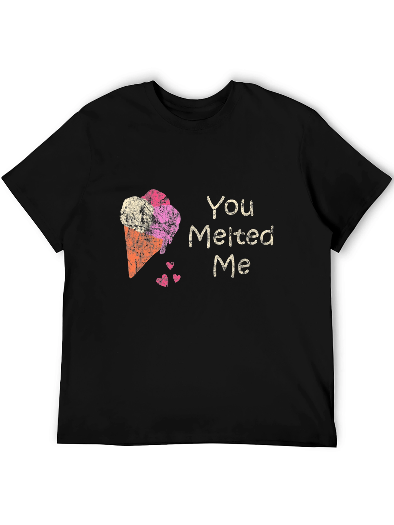 Black You Melted Me Ice Cream Graphic Tee view 5