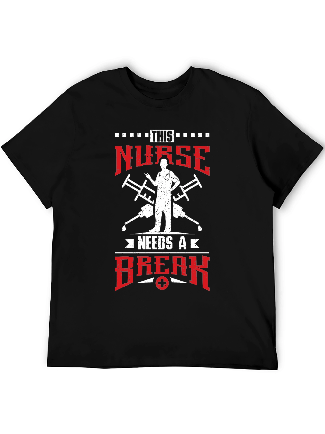 Black Nurse Needs a Break Graphic Tee - Healthcare Hero Apparel view 5
