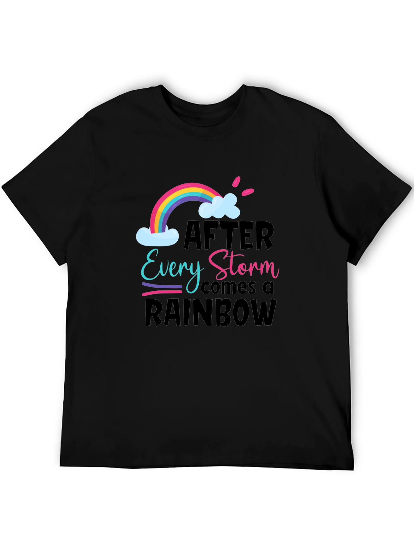 Black Rainbow After the Storm Graphic Tee view 5
