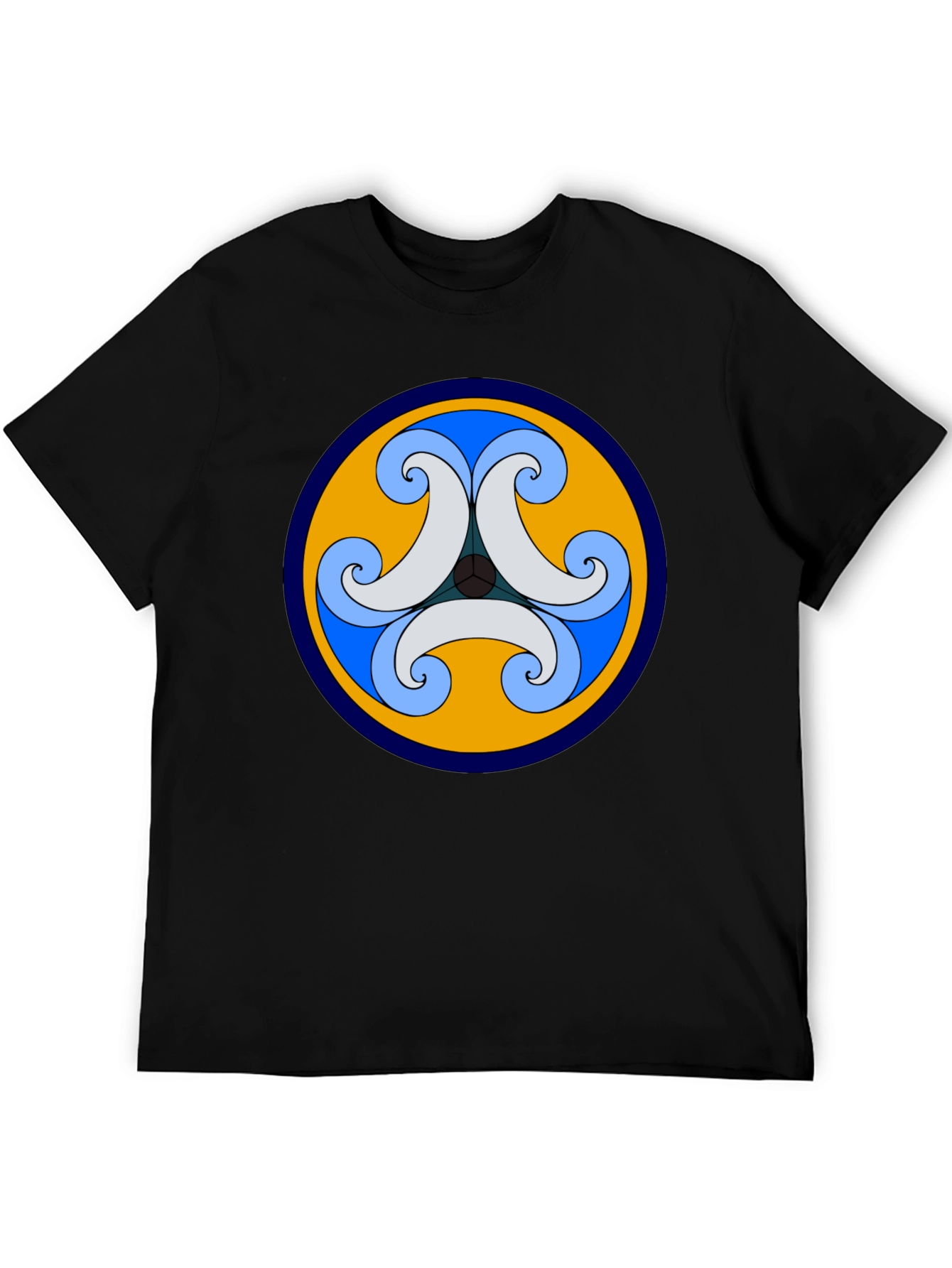 Black Triskelion Graphic Tee - Stylish Men's Black T-Shirt view 5