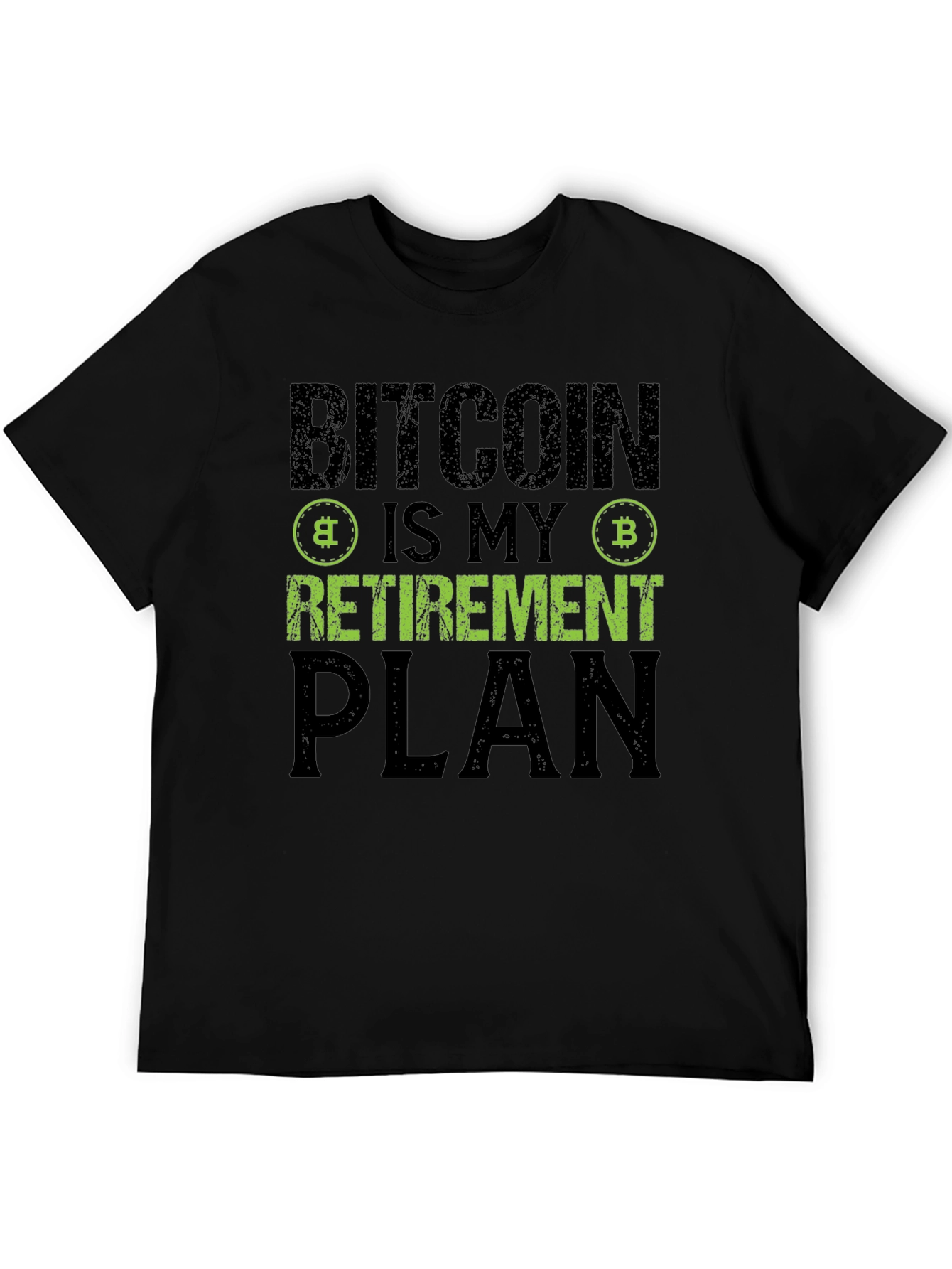 Black Bitcoin Retirement Plan Black T-Shirt Crypto Investor view 5
