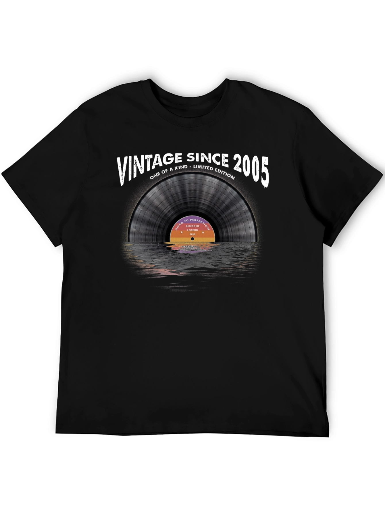 Black Vintage Since 2005 Record T-Shirt view 5