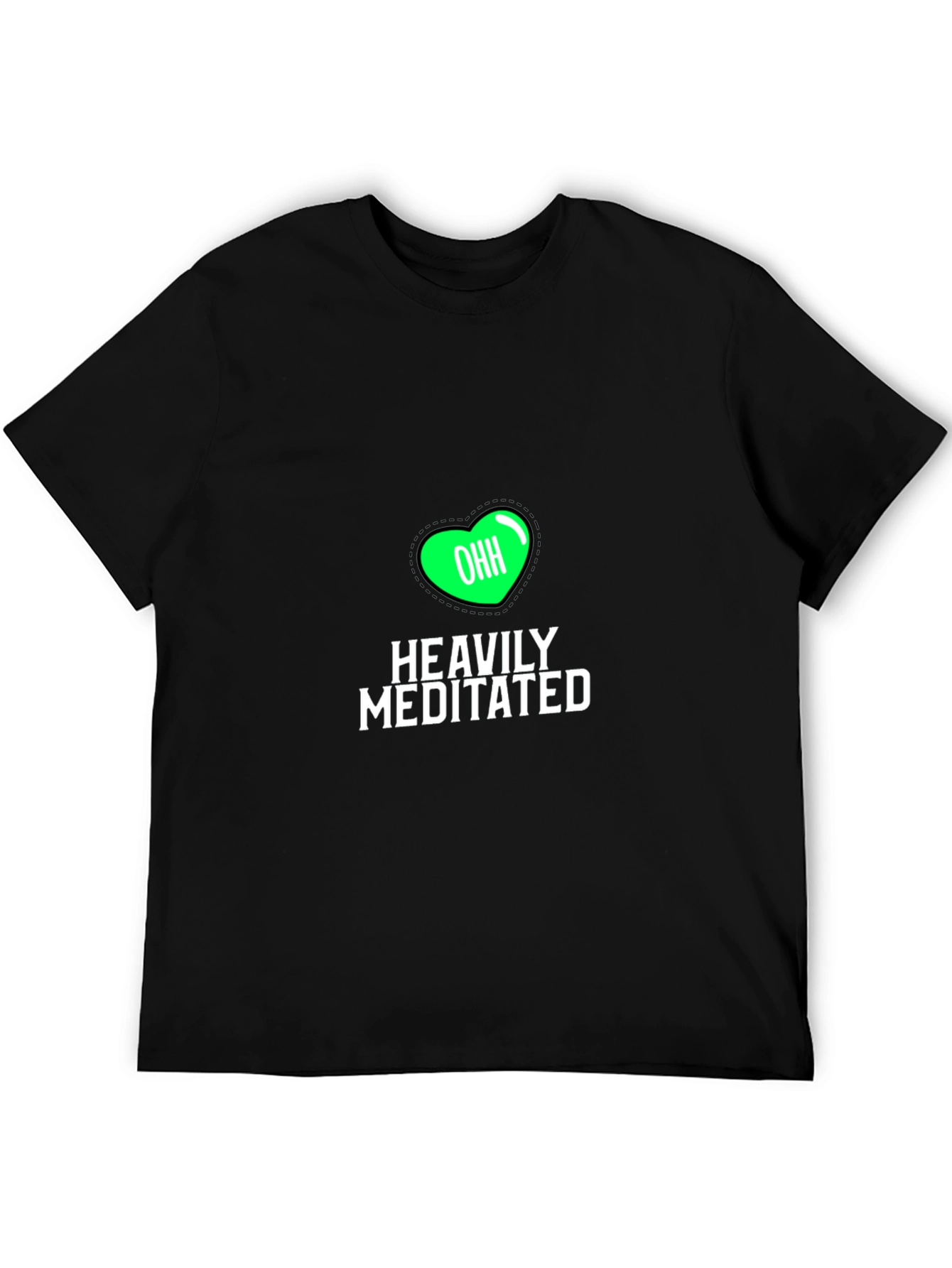 Black Heavily Meditated Black Graphic Tee view 5