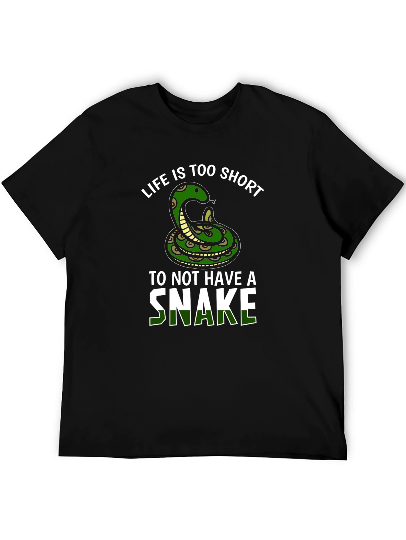 Black Life is Too Short Snake Graphic Tee view 5