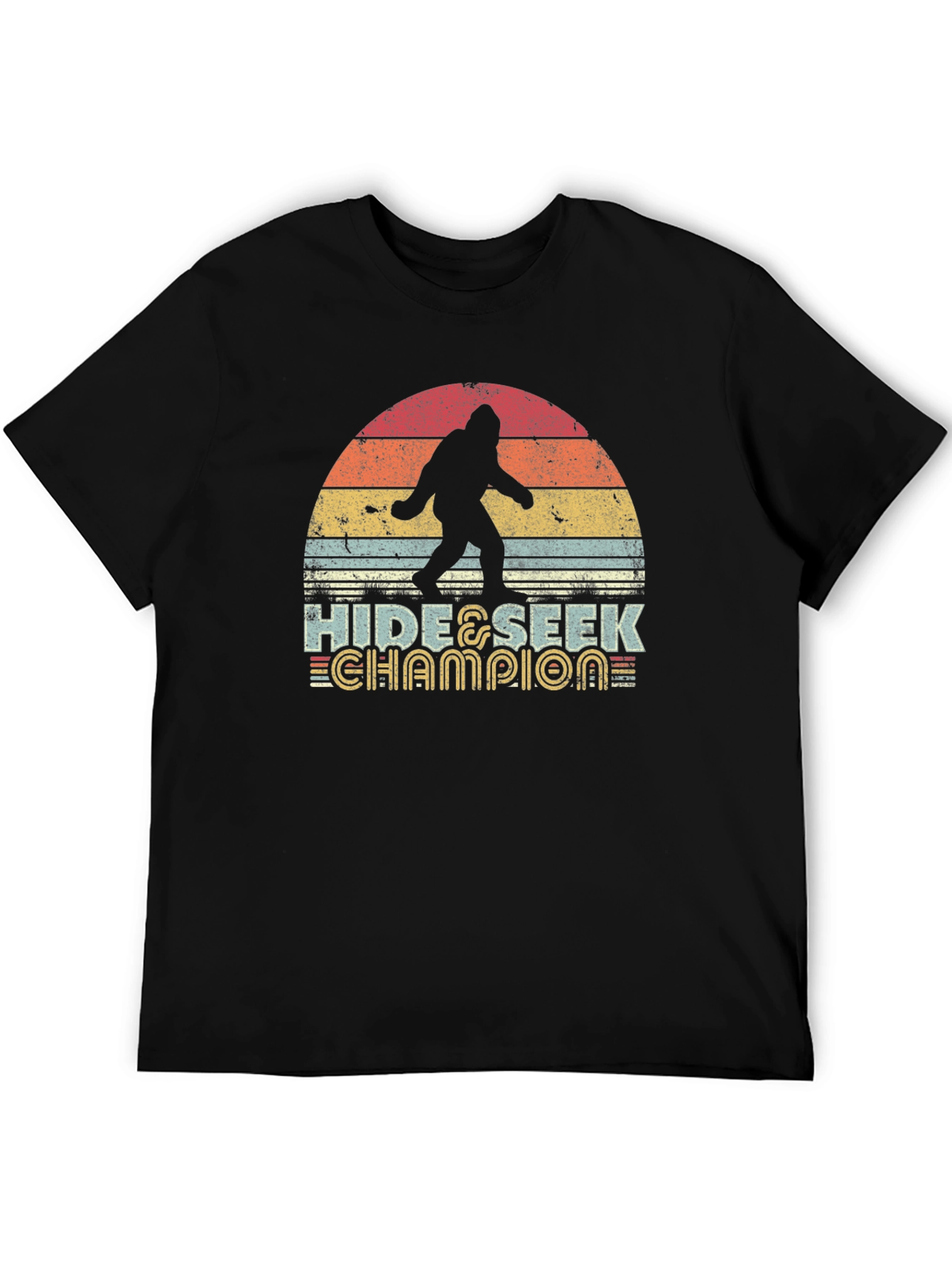 Black Hide & Seek Champion Bigfoot T-Shirt view 5