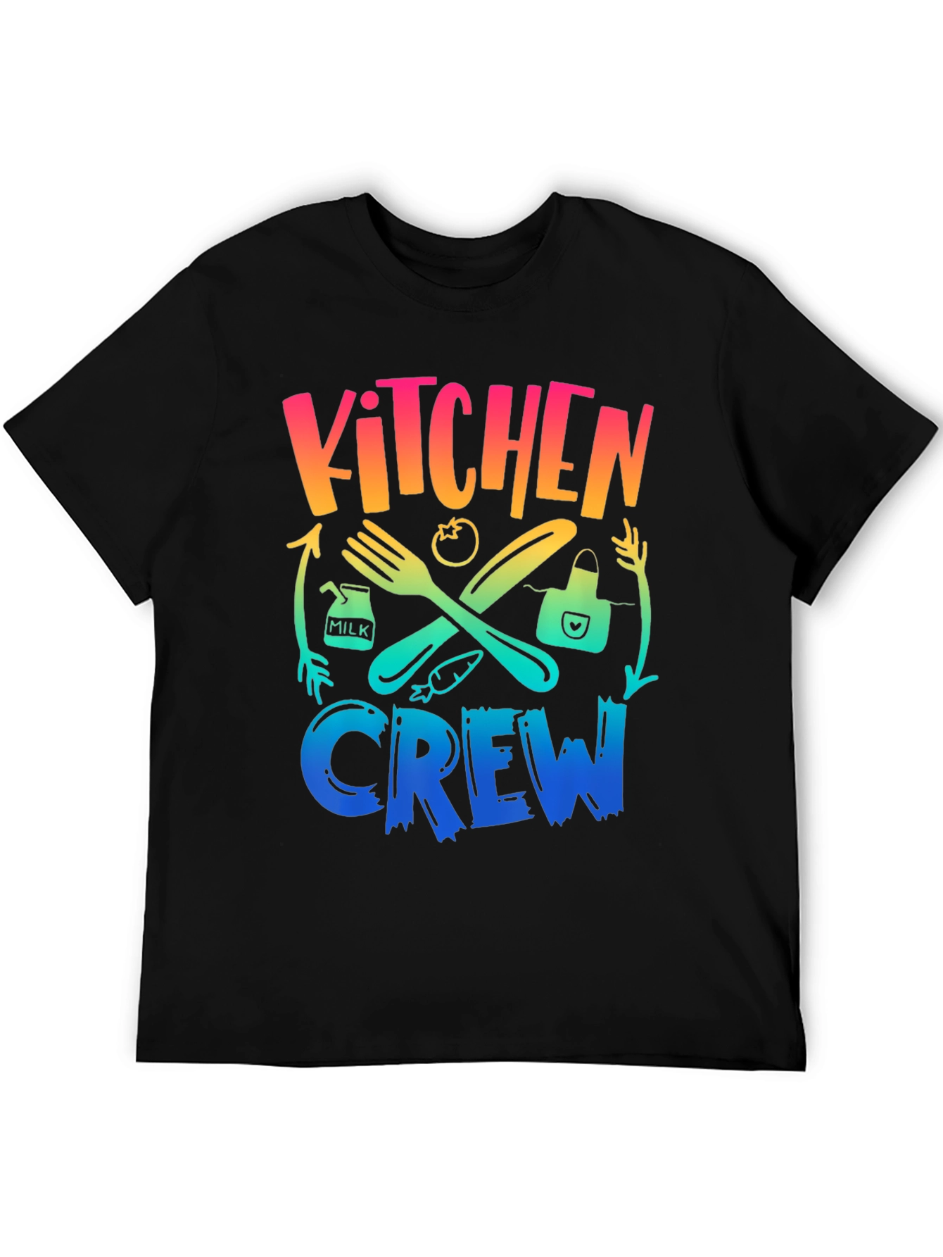 Kitchen Crew Graphic T-Shirt: Colorful Culinary Design - 5
