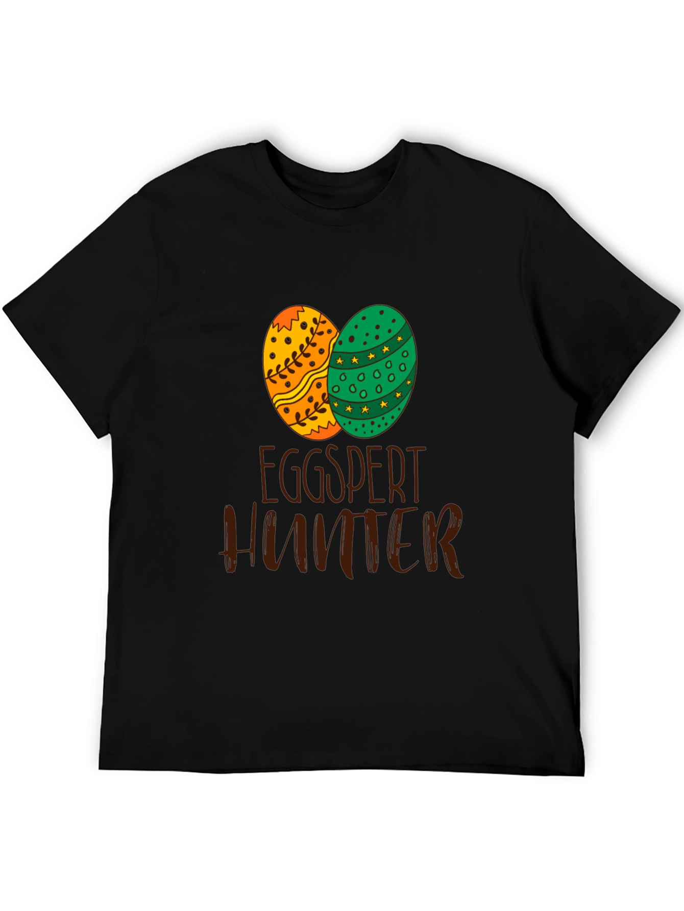 Camiseta Negra 'Eggspert Hunter' para Pascua