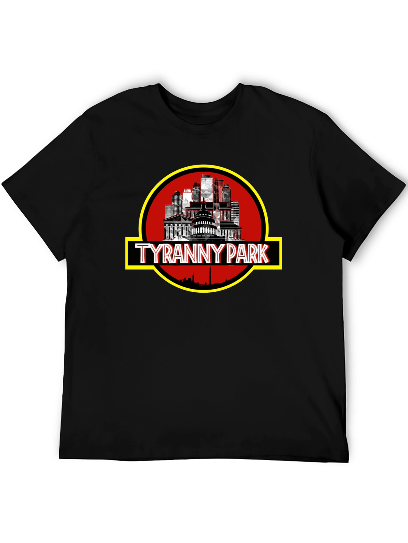 Black Tyranny Park Graphic T-Shirt - Political Statement Tee view 5
