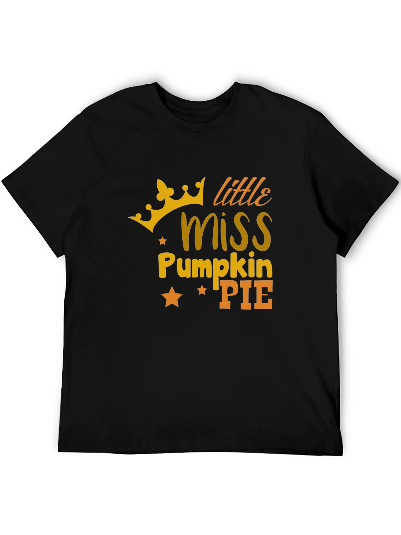 Black Little Miss Pumpkin Pie T-Shirt - Fall Theme view 5