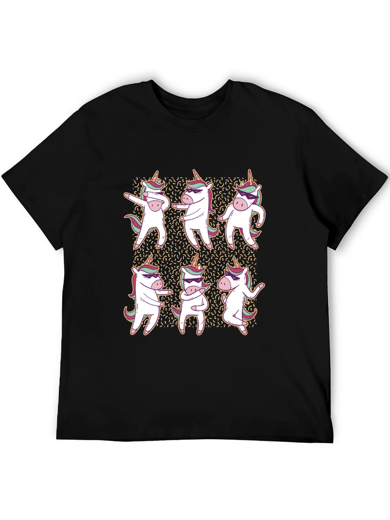 Black Dancing Unicorns Graphic Tee view 5